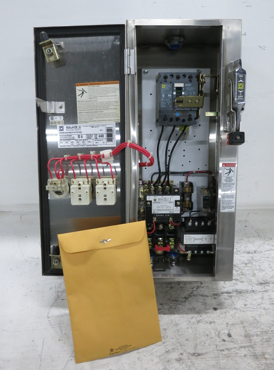 NEW Square D 30A Breaker Size 1 Starter Combination Box Stainless Combo GJL 4/4X (DW8134-1)
