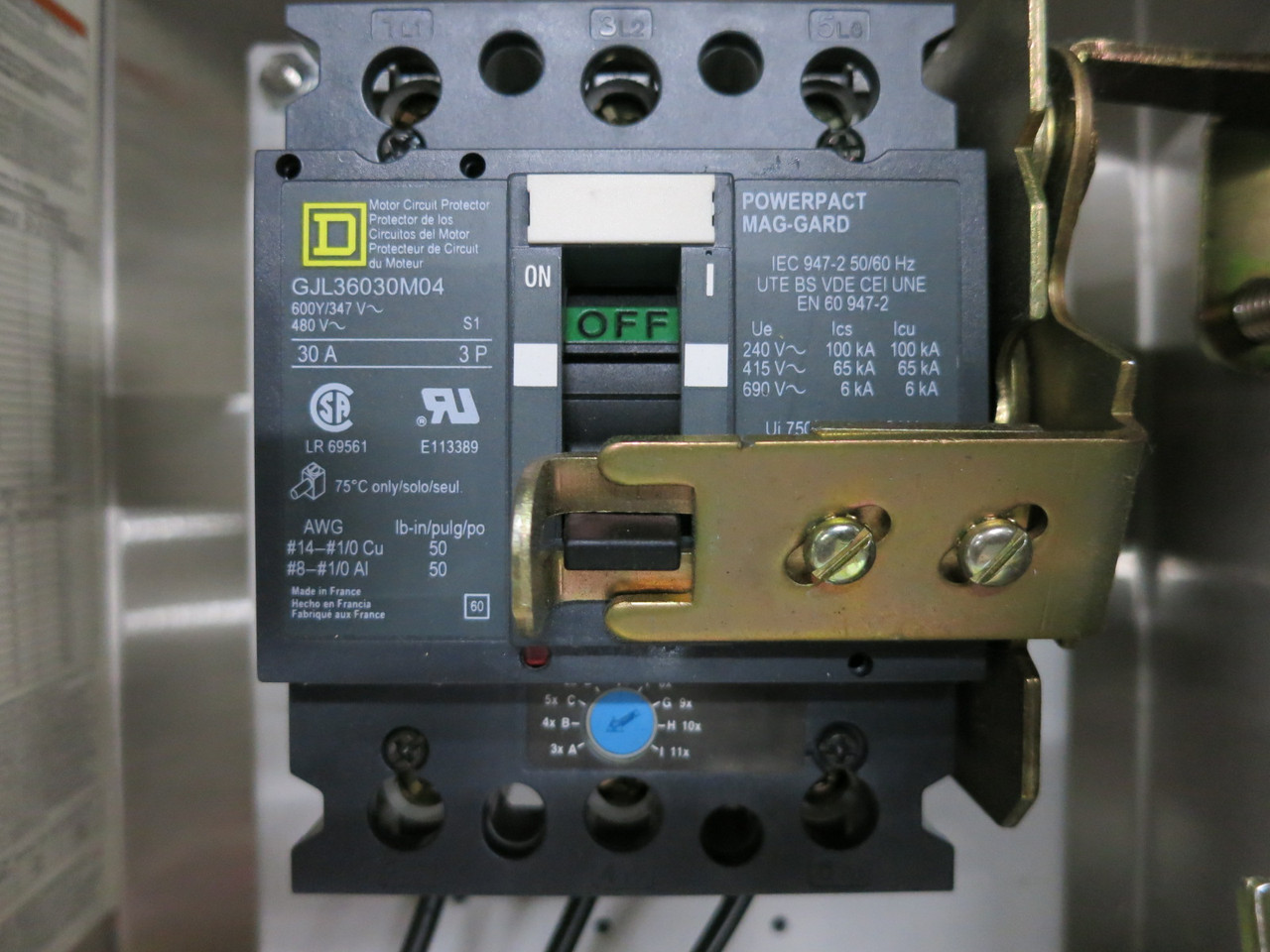 NEW Square D 30A Breaker Size 1 Starter Combination Box Stainless Combo GJL 4/4X (DW8134-1)