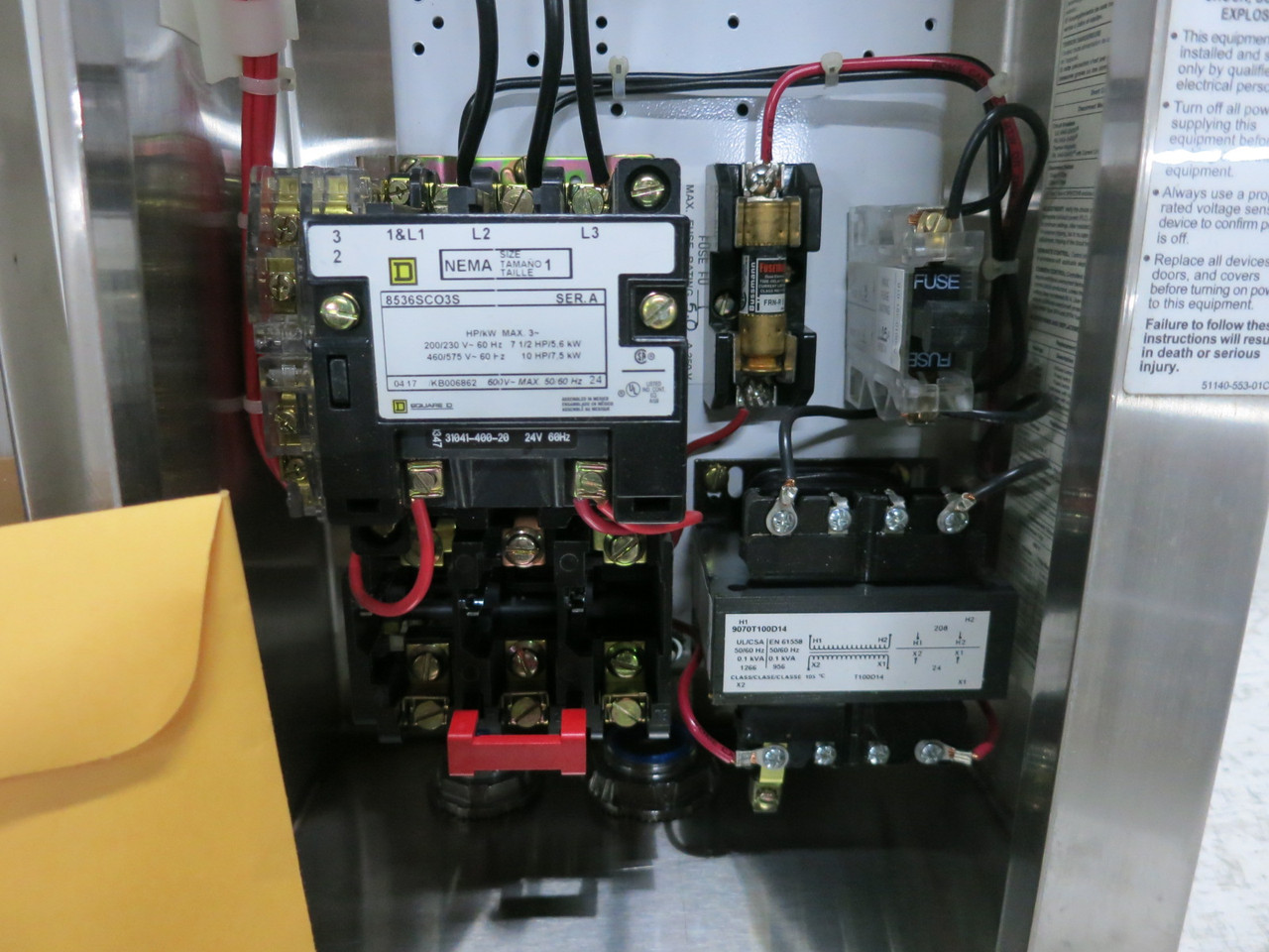 NEW Square D 30A Breaker Size 1 Starter Combination Box Stainless Combo GJL 4/4X (DW8134-1)