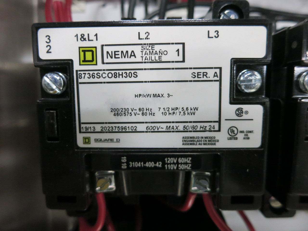 NEW Square D 30A Breaker Size 1 Reversing Starter Combo Box Stainless HLL 4/4X (DW8135-1)