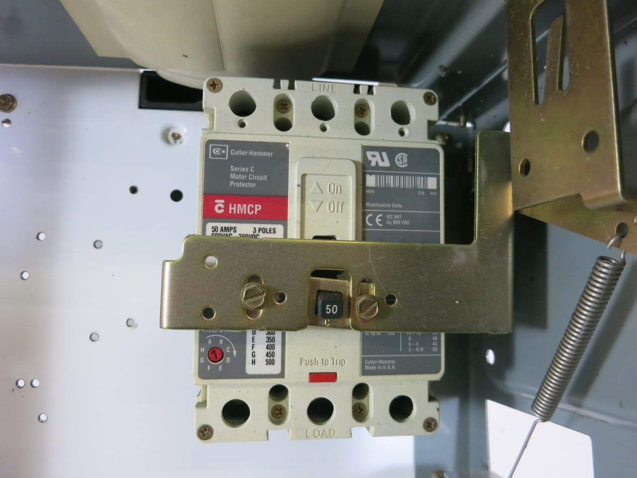 Allen Bradley 2100 Centerline 50A Breaker Feeder 38" MCC Bucket 50 Amp HMCP (BJ1112-6)