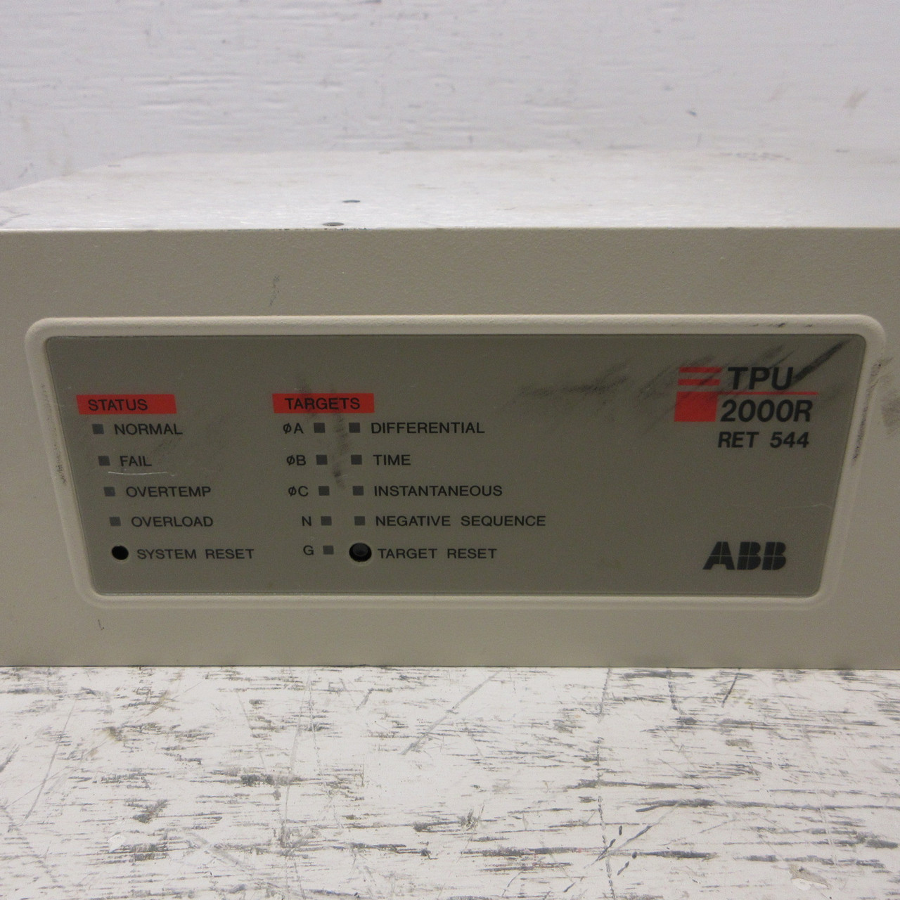 ABB TPU 2000R Transformer Protection System 588V0418-61011 TPU 2000R RET 544 (AH1197-3)