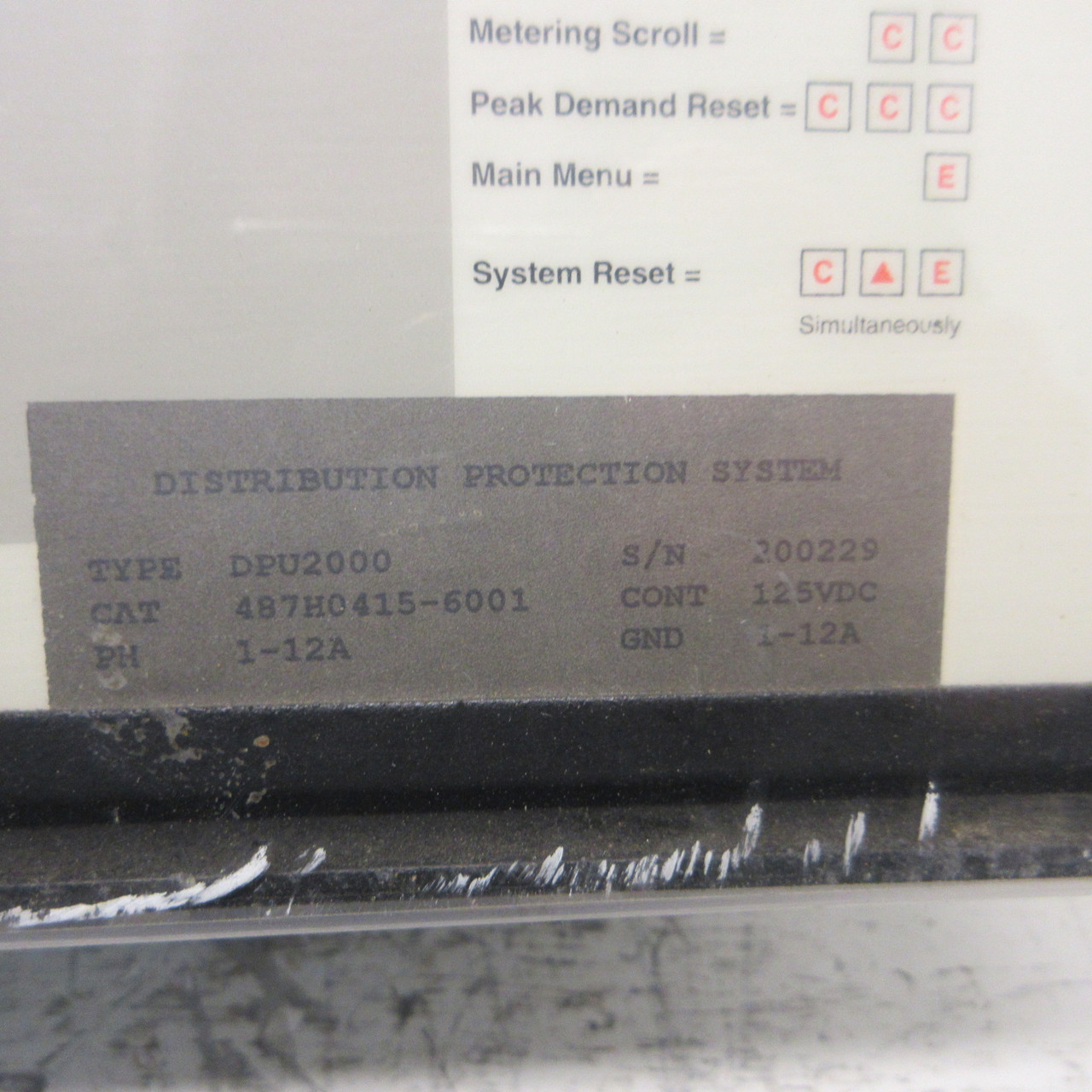 ABB DPU2000 Distribution Protection System 487H0415-6001 1-12A 125VDC DPU-2000 (AH1200-3)