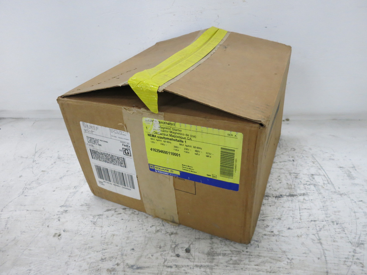 NEW Square D 8536SCO3S Enclosed Size 1 Motor Starter 120V Coil 8536SC03S 480V CT (DW8160-1)