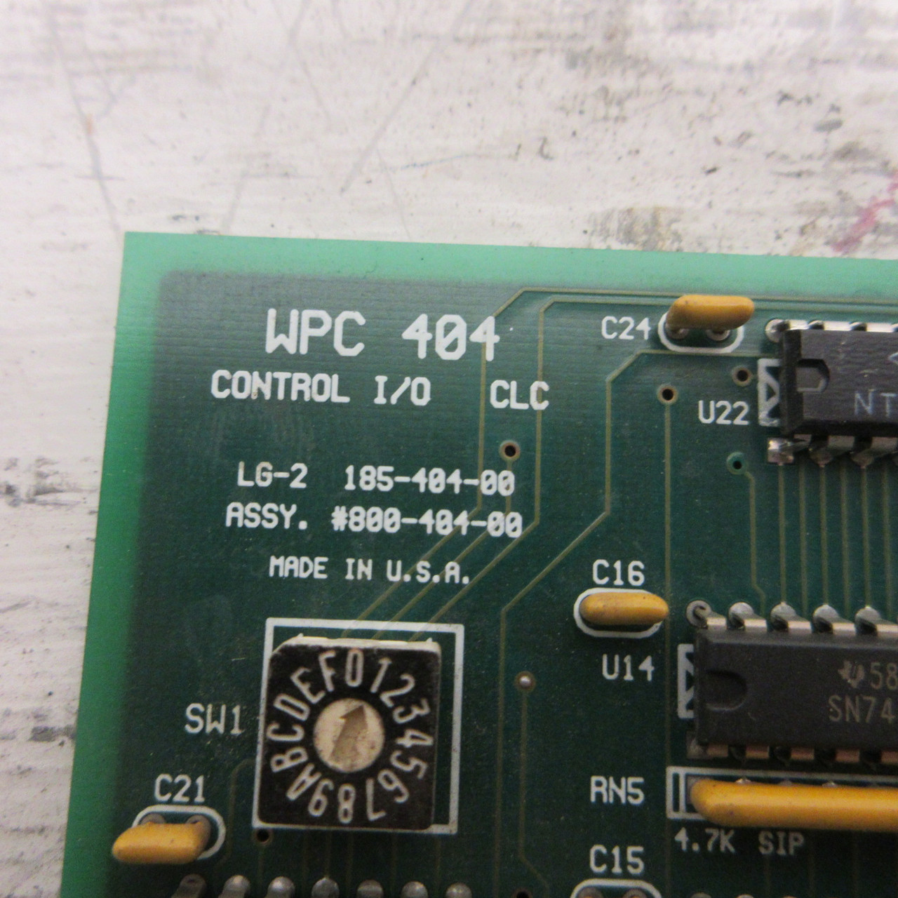 WPC 404 800-404-00 Control I/O Board WEB Printing Card PLC Assy. #800-404-00 CLC (AH1206-1)