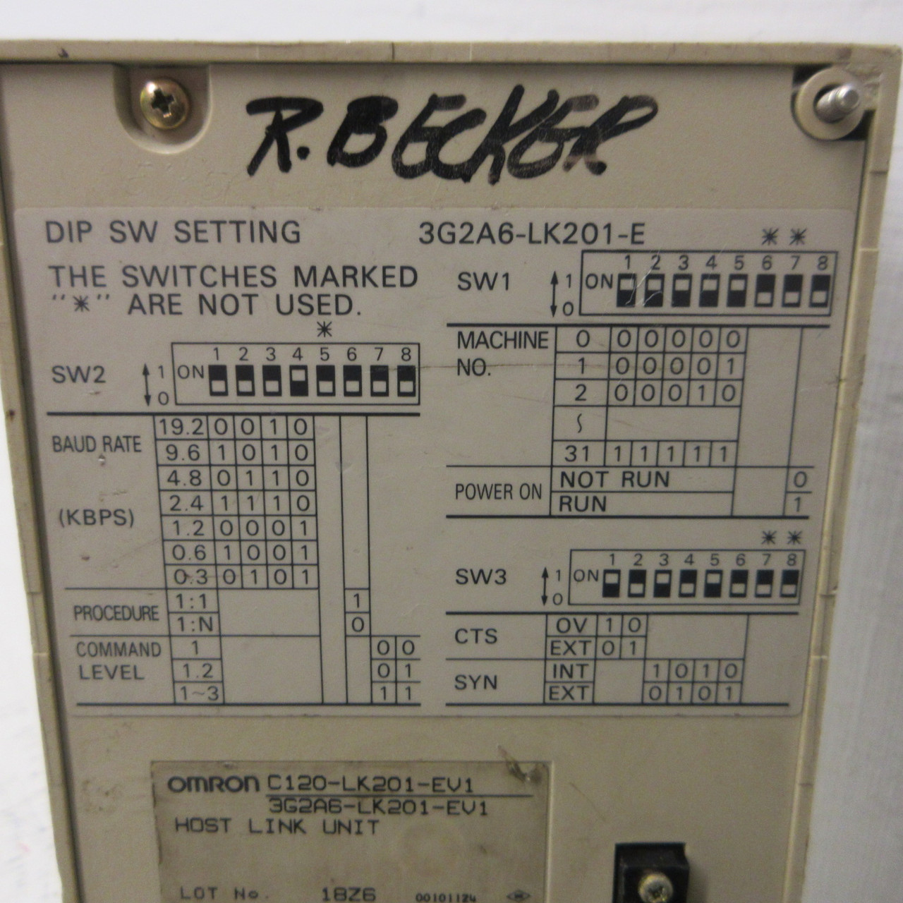 Omron LK201 Host Link Unit C120-LK201-EV1 3G2A6-LK201-EV1 3G2A6-LK201-E RS232C (AH1218-3)
