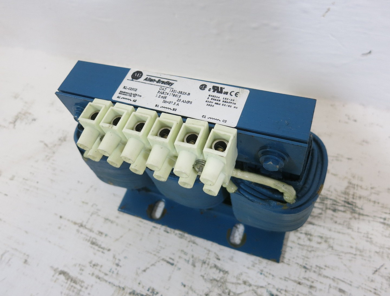 Image of Allen Bradley 1321-3R25-B AC Line Reactor 13213R25B 3 PH 600V 1.2 mH 25A 178615