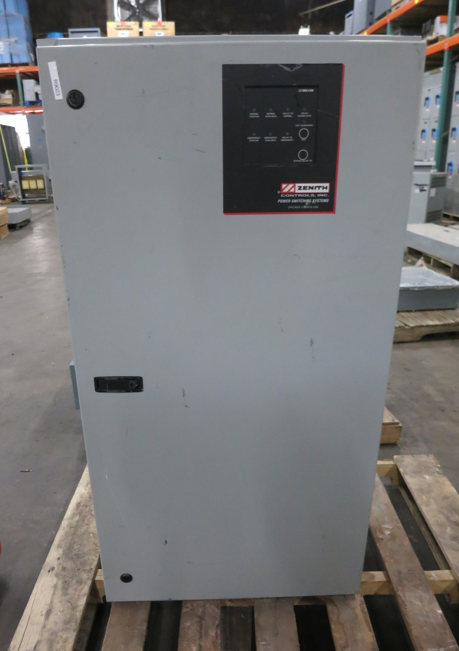 Zenith ZTGK22EC-4 225A 480V Automatic Transfer Switch ATS 3PH 225 Amp MX100 (DW8177-1)