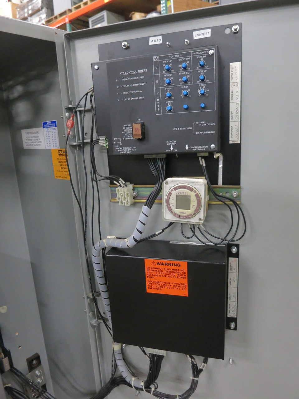 Zenith ZTGK22EC-4 225A 480V Automatic Transfer Switch ATS 3PH 225 Amp MX100 (DW8177-1)