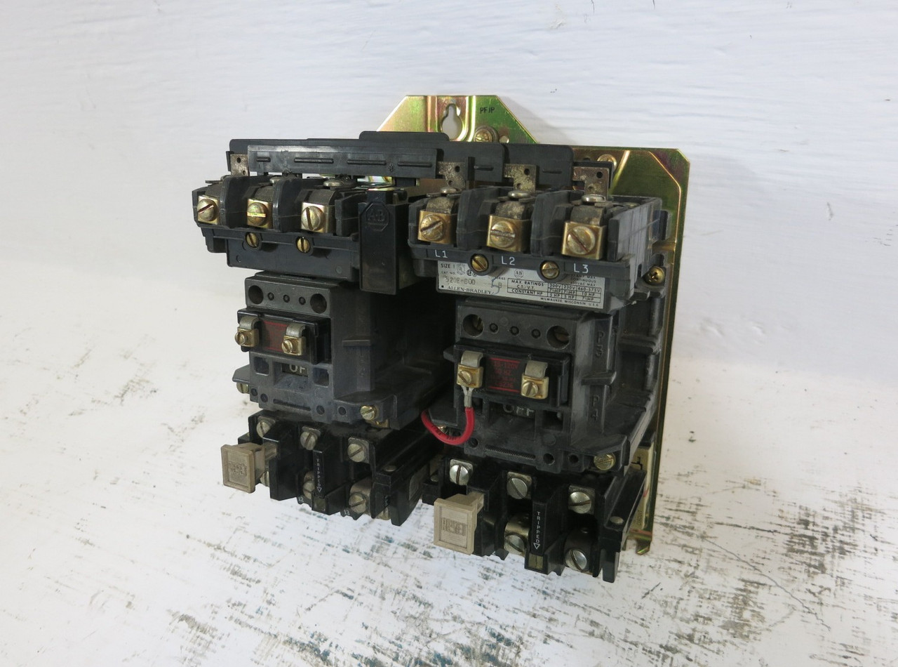 Allen Bradley 520E-BOD Size 1 2 Speed Starter 120V Coil 27A 520E-B0D No Heaters (BJ1119-1)