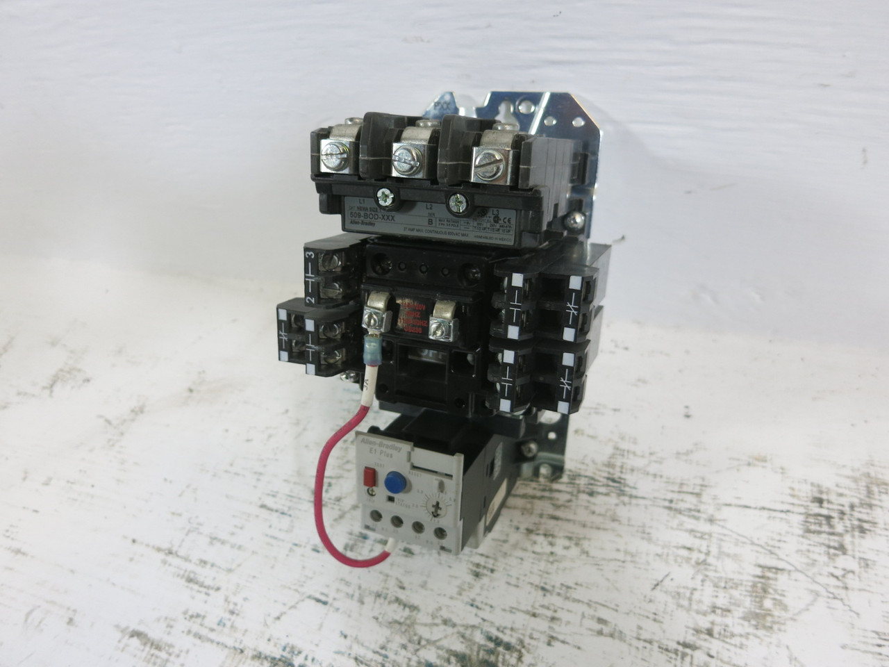 Allen Bradley 509-BOD-XXX Size 1 Starter E1-Plus Ser B 120V Coil 592-EECC Flawed (BJ1120-1)