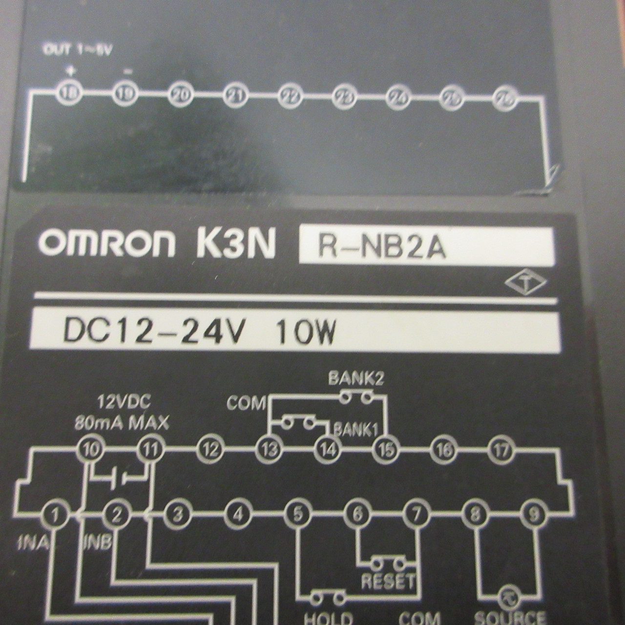 Omron K3NR-NB2A Digital Panel Meter 12-24VDC 1/8 DIN 5 Digit K3NR-NB2A 10W (AH1239-2)