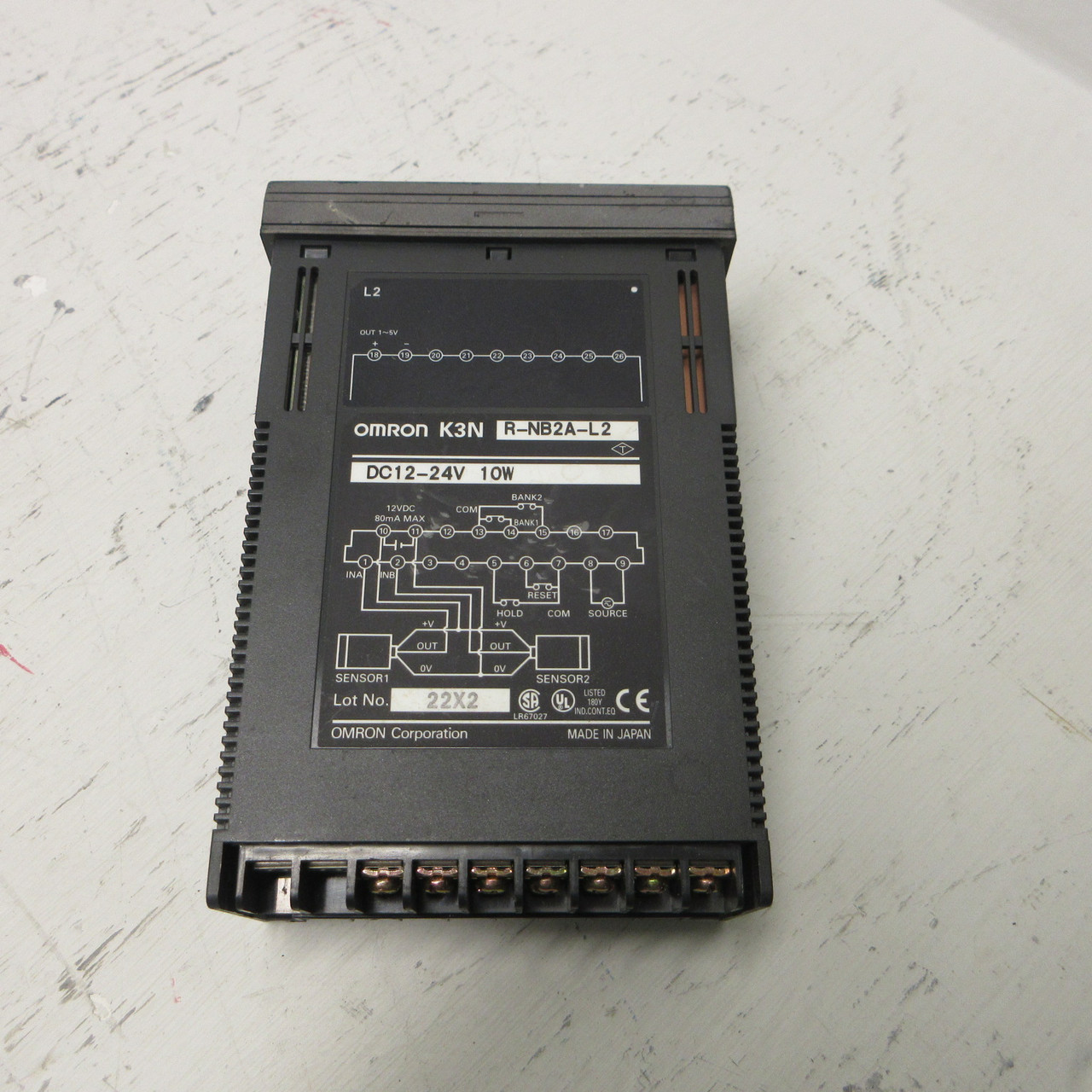 Omron K3NR-NB2A-L2 Digital Panel Meter 12-24VDC 1/8 DIN 5 Digit K3NR-NB2A 10W (AH1238-3)