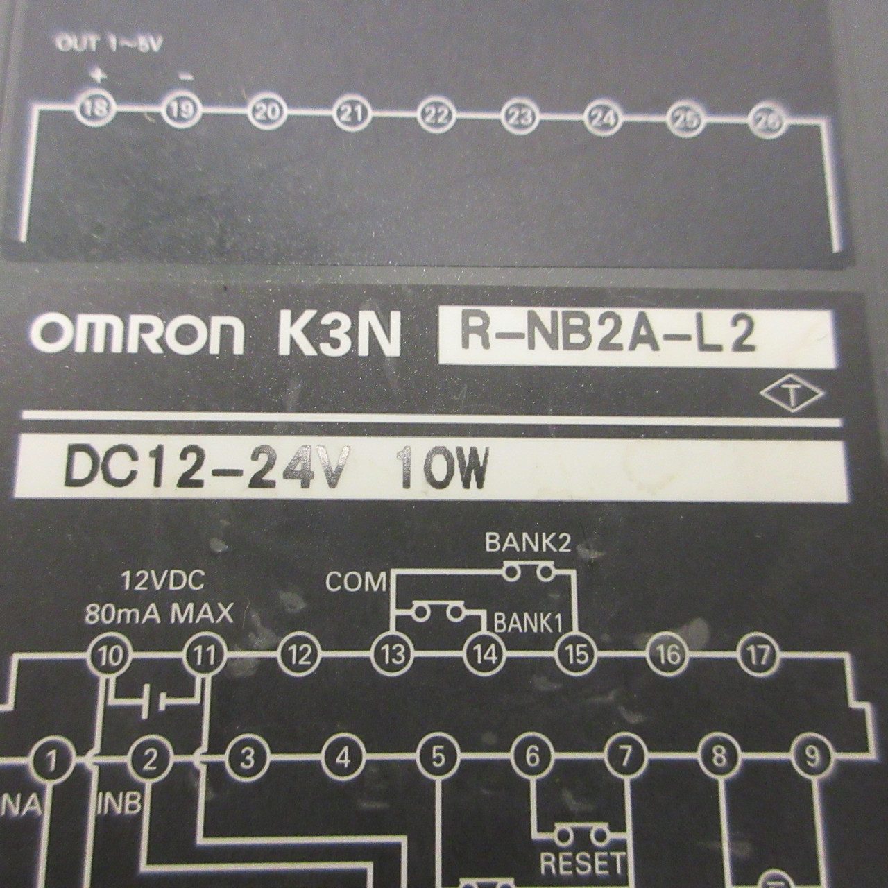 Omron K3NR-NB2A-L2 Digital Panel Meter 12-24VDC 1/8 DIN 5 Digit K3NR-NB2A 10W (AH1238-3)