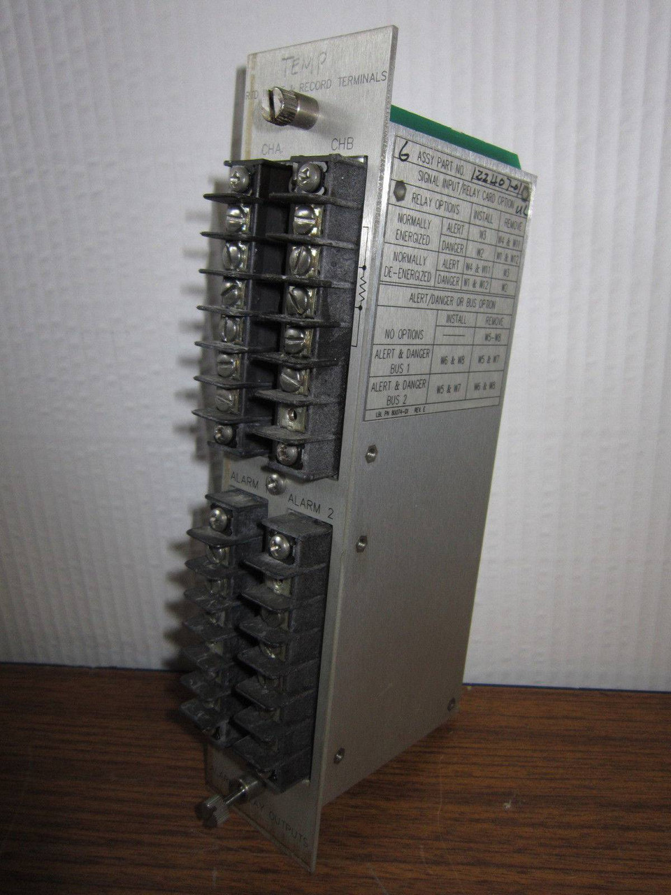 Bently Nevada RTD Input & Record Terminal 1Z2407-01 78462-01 Alarm Relay Output (EBI0537-1)