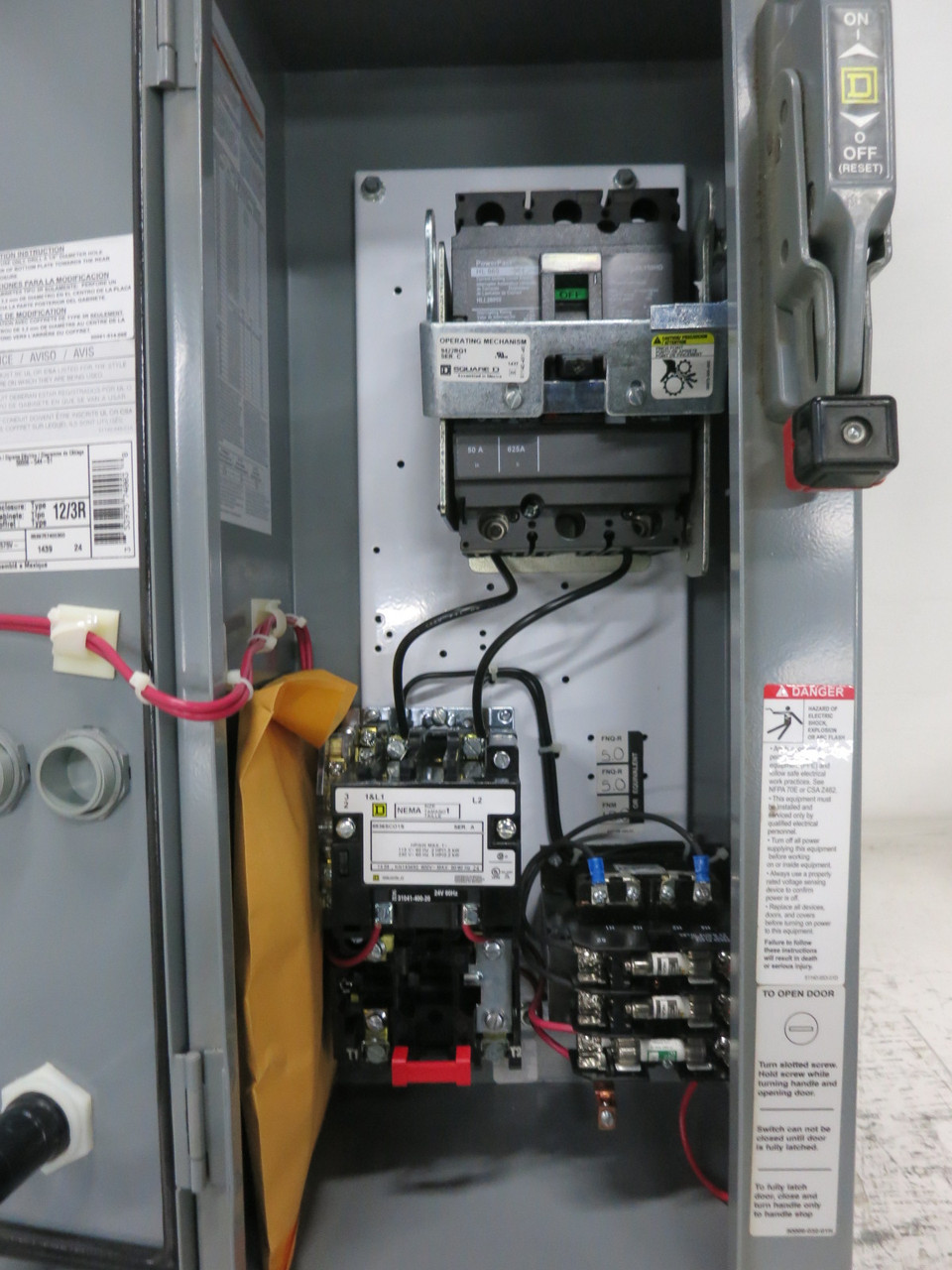 NEW Square D 50A Breaker Size 1 Starter Combination Box Combo HLL26050 8536SC01S (DW8187-1)