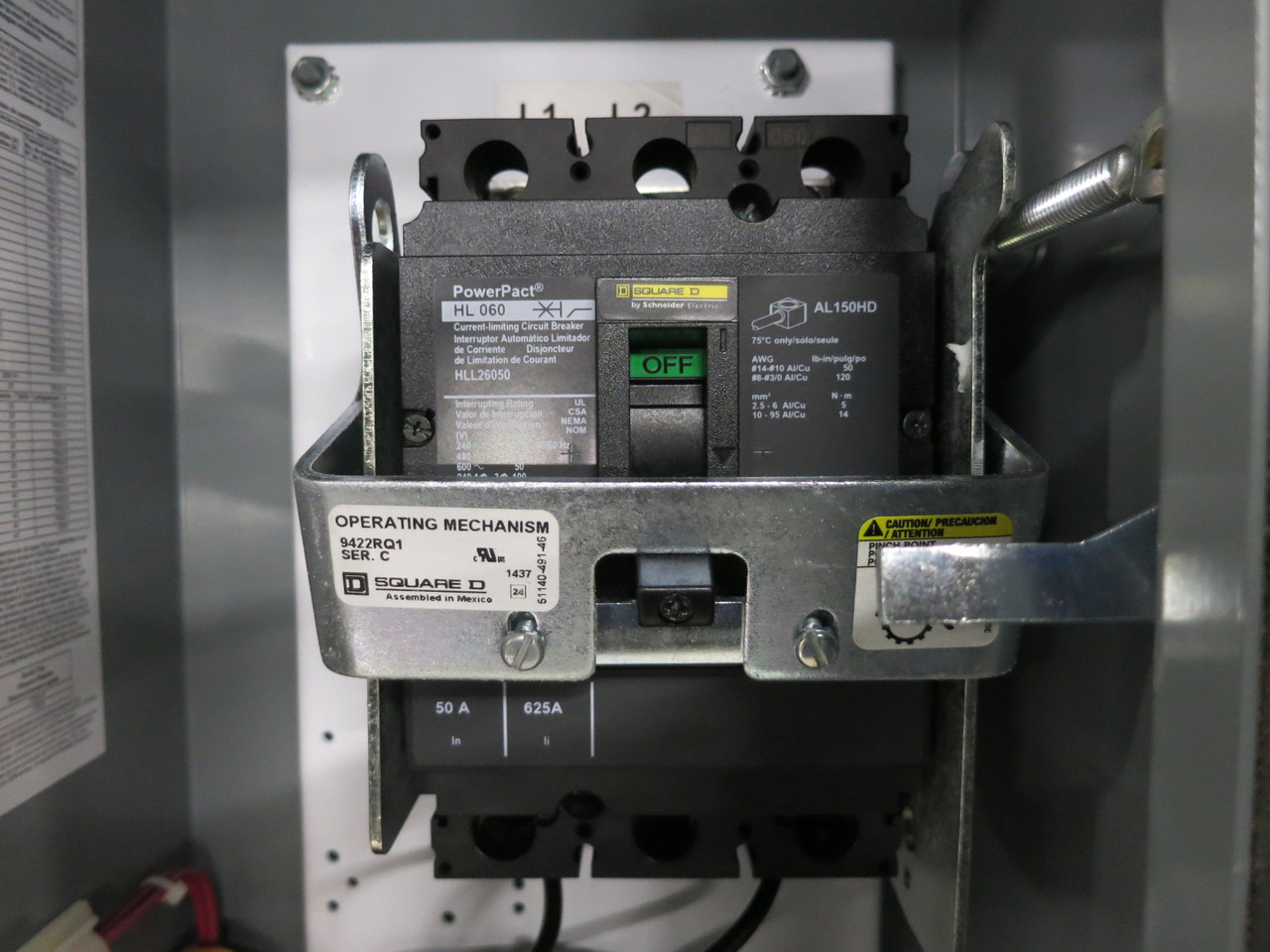 NEW Square D 50A Breaker Size 1 Starter Combo Box 1PH 120V HLL26050 8536SCO1S 3R (DW8187-1)
