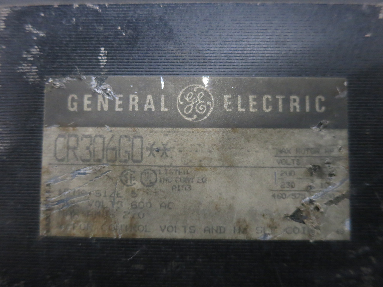 GE CR306G0** Size 5 Motor Starter 480V Coil 55-530249G004 200 HP 270A CR306GO (DW8195-1)