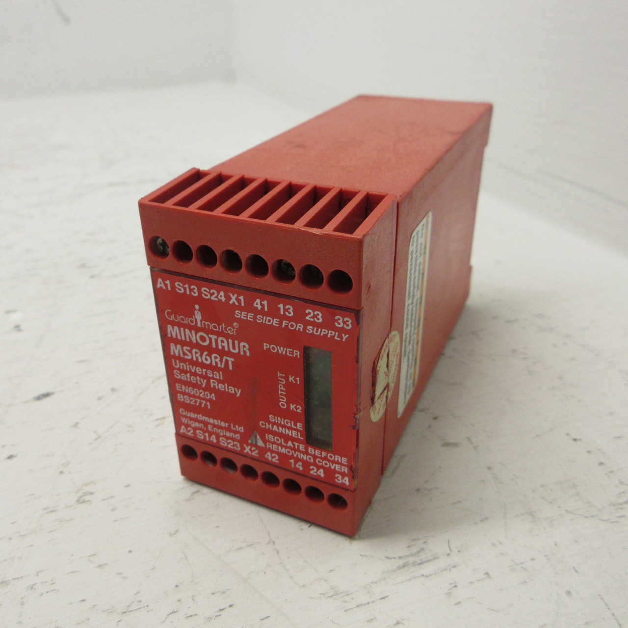 Image of Allen Bradley MSR6R/T GuardMaster Universal Safety Relay Minotaur Single Channel