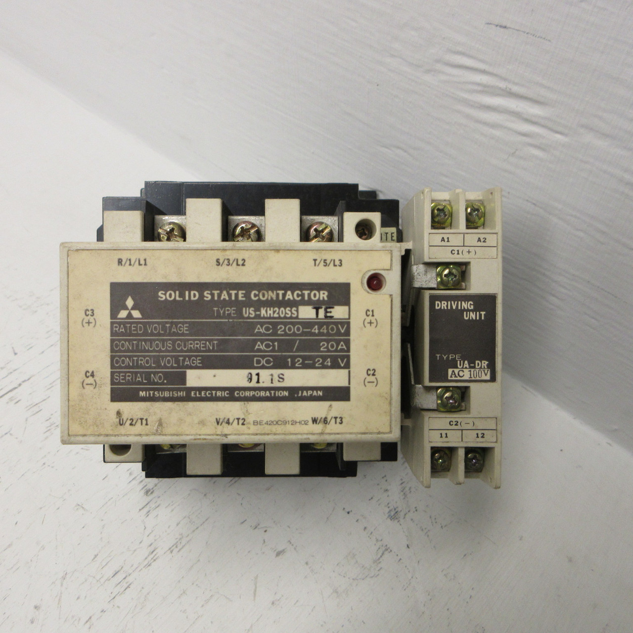 Mitsubishi US-KH20SS TE Solid State Contactor 200-440V 20A w/ UA-DR Driving Unit (AH1250-2)