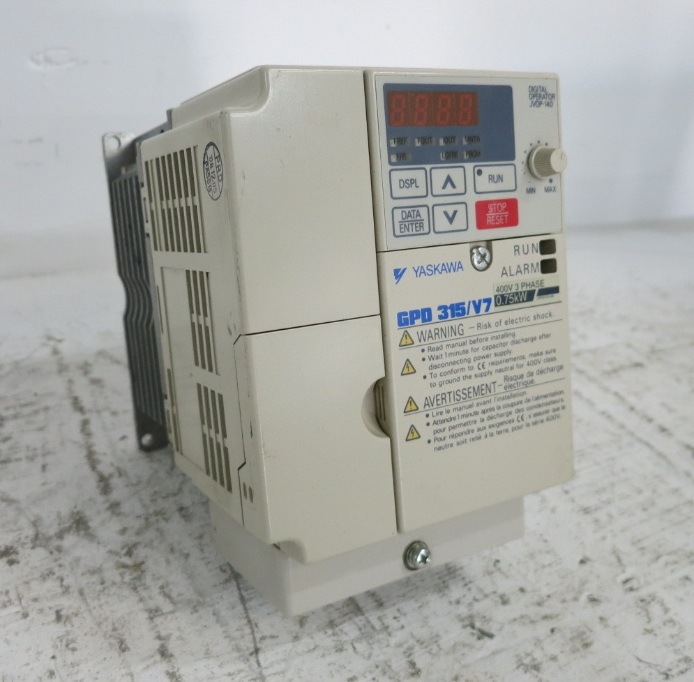 Yaskawa CIMR-V7AM40P7 GPD 315/V7 AC VS Drive 1 HP 0.75kW 380-460V Magnetek (DW8202-2)