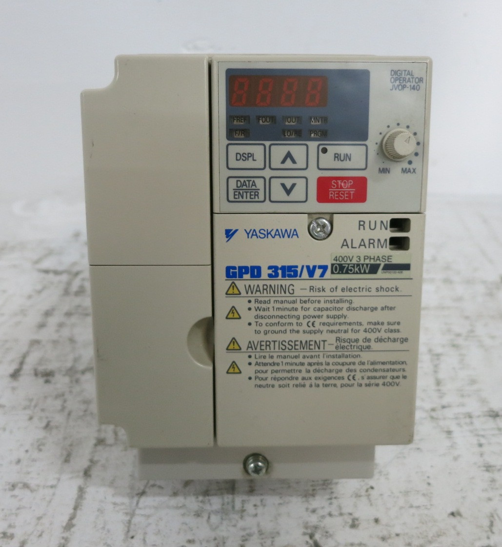 Yaskawa CIMR-V7AM40P7 GPD 315/V7 AC VS Drive 1 HP 0.75kW 380-460V Magnetek (DW8202-2)