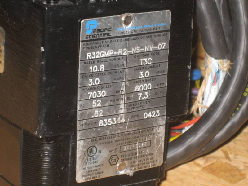 Pacific Scientific R32GMP-R2-NS-NV-07 DC Servo Motor PacSci Pac-Sci (EBI3258-1)