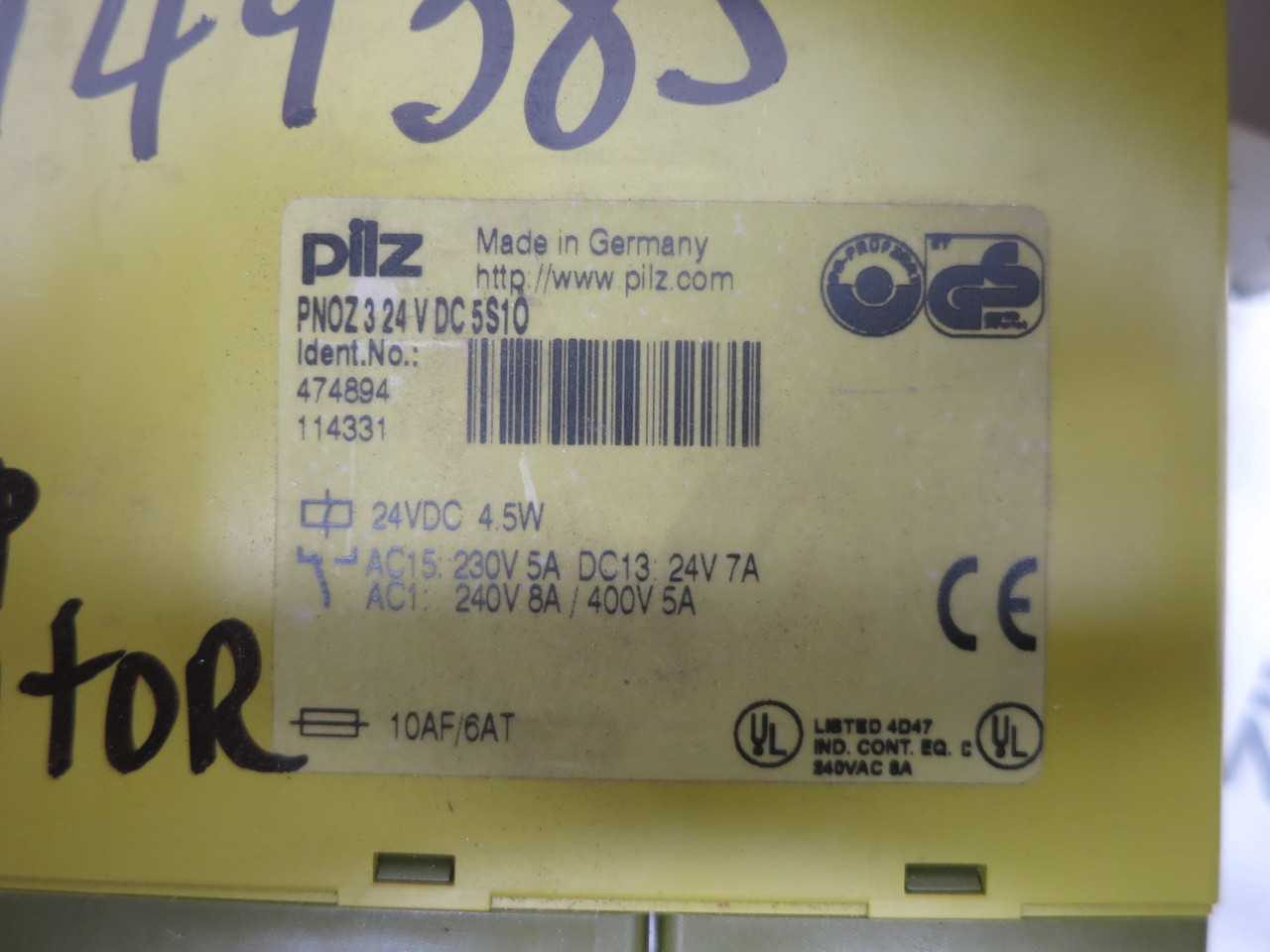 NEW Pilz PNOZ 3 24 V DC 5S10 E-Stop Safety Relay 474894 PN0Z Emergency Stop (DW8204-2)