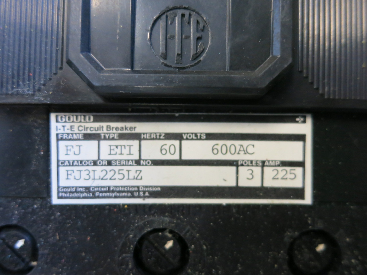 Allen Bradley Size 4 Starter 225 Amp Breaker Combination Combo Box 709-EOD103 (BJ1121-1)