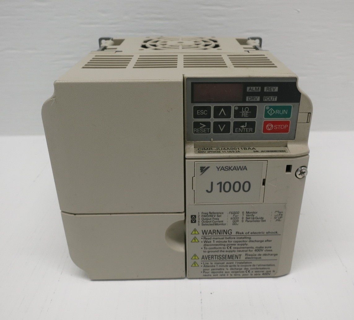 Yaskawa CIMR-JU4A0011BAA J1000 7.5 HP AC VS Drive 480V J-1000 VFD Microdrive (DW8215-1)
