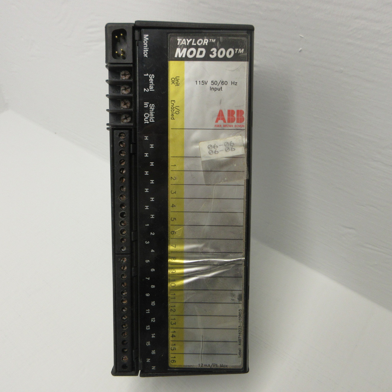 ABB 6247BP10720A-C Taylor MOD 300 Input Module 16 Input 115VAC w/ 6247BP10730A-A (AH1264-6)