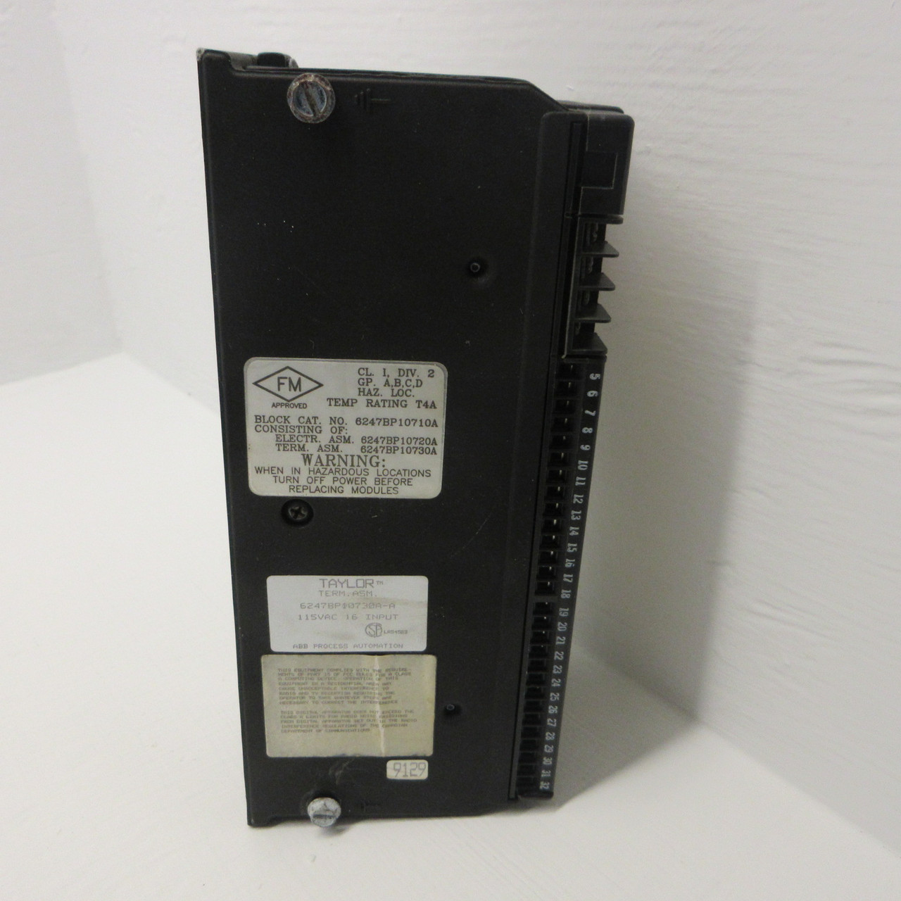 ABB 6247BP10720A-C Taylor MOD 300 Input Module 16 Input 115VAC w/ 6247BP10730A-A (AH1264-7)