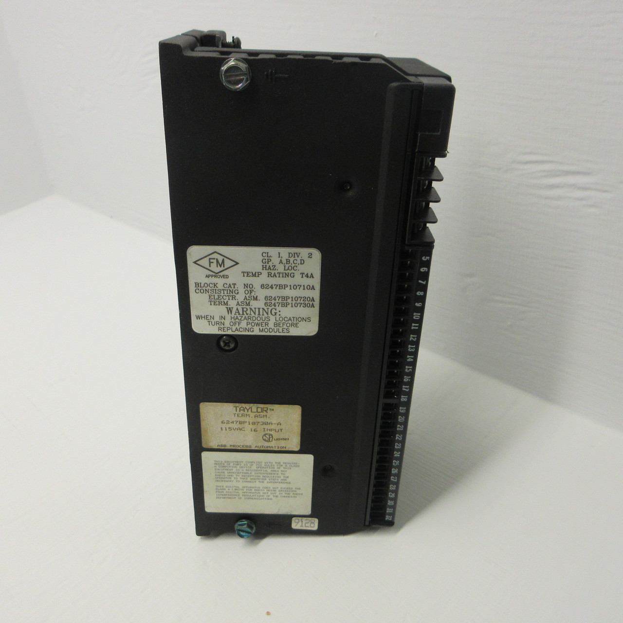 ABB 6247BP10720A-C Taylor MOD 300 Input Module 16 Input 115VAC w/ 6247BP10730A-A (AH1265-4)
