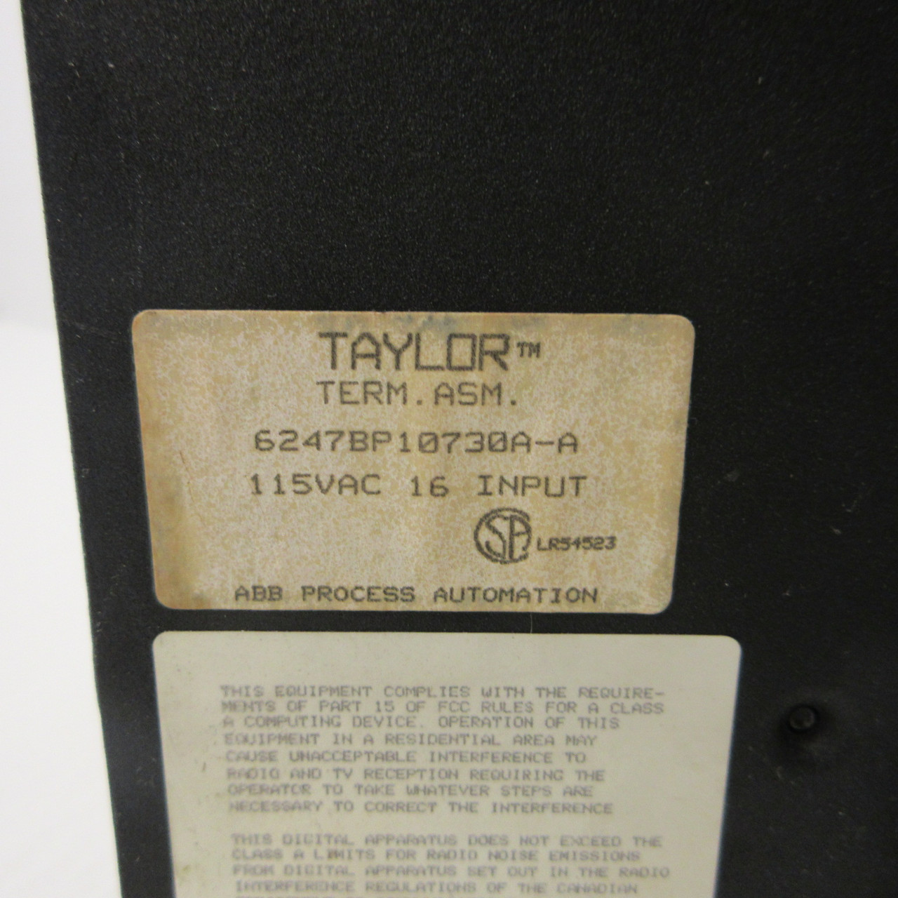 ABB 6247BP10720A-C Taylor MOD 300 Input Module 16 Input 115VAC w/ 6247BP10730A-A (AH1265-4)