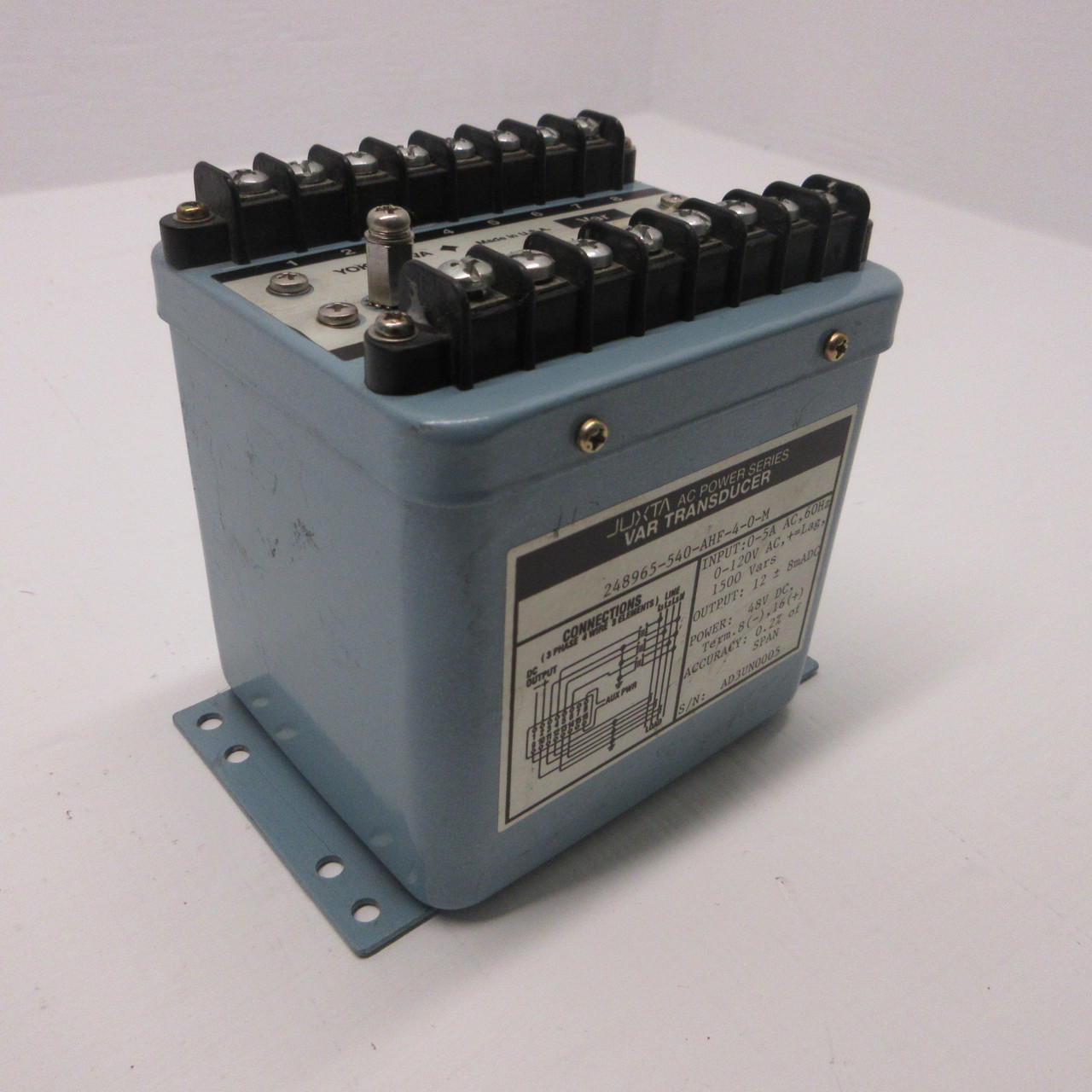 Image of Yokogawa 248965-540-AHF-4-0-M Juxta AC Power Series Var Transducer 120VAC 1500V