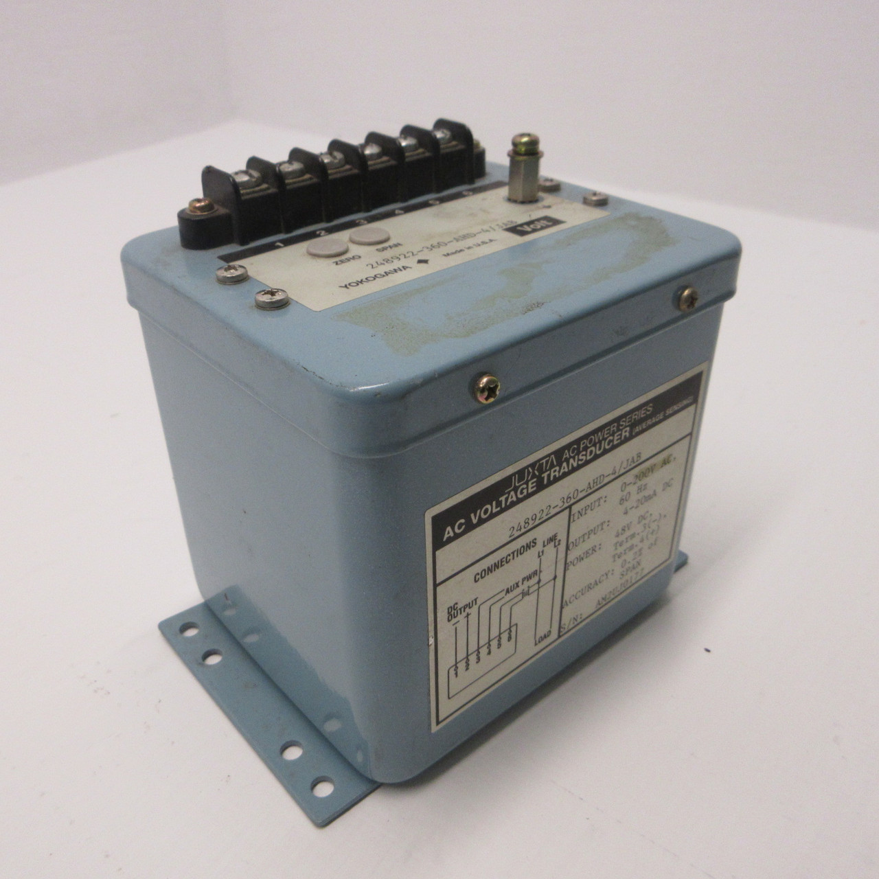 Image of Yokogawa 248922-360-AHD-4/JAB Juxta AC Power Series AC Voltage Transducer 200VAC