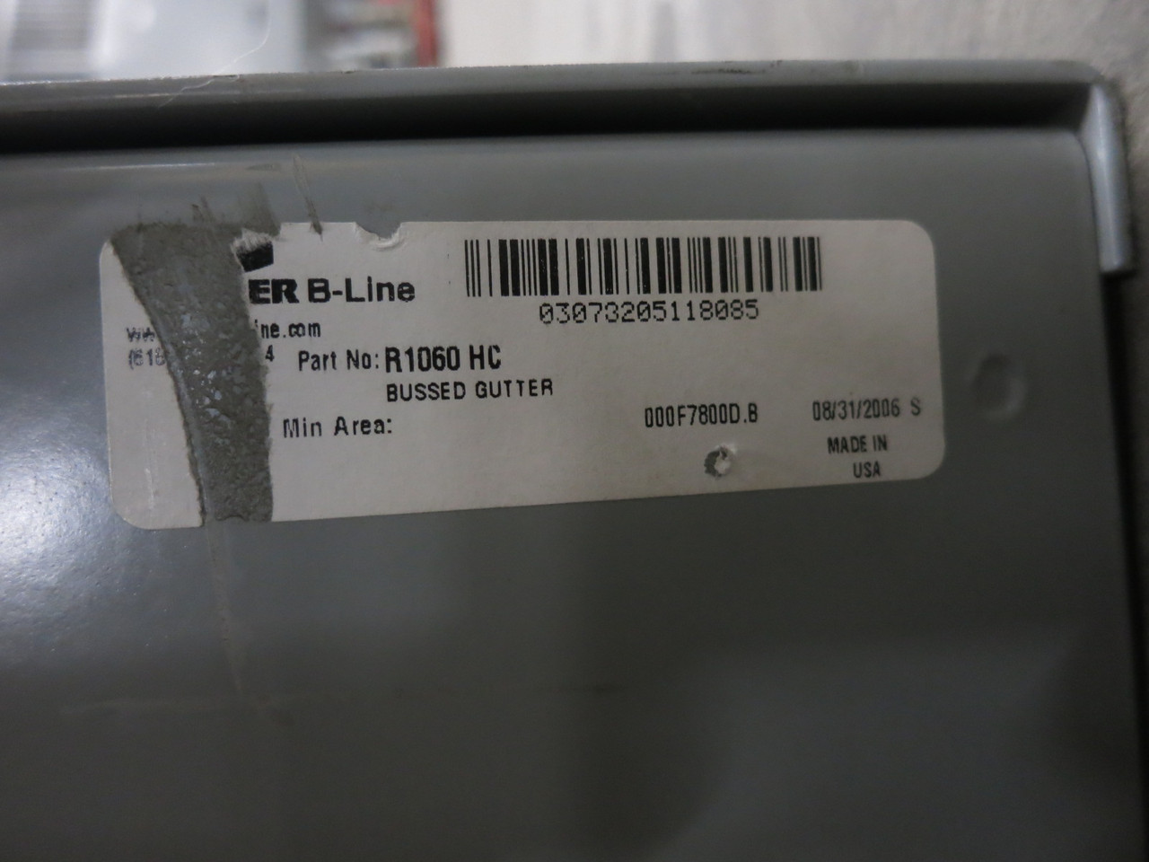 NEW Cooper B-Line R1060HC Termination Box 167T Bussed Gutter 400A 1PH 3W 3R (DW8226-1)