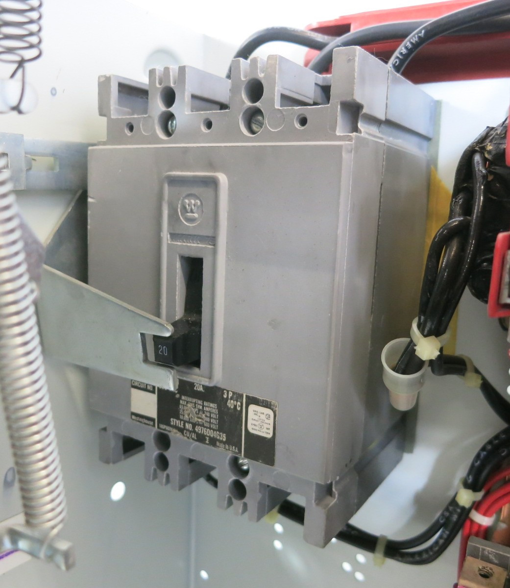 Westinghouse 5 Star 2100 20A Breaker Size 1 Starter 18" MCC Bucket 20 Amp (BJ1122-1)