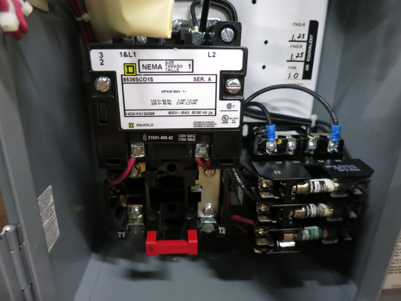 NEW Square D 30A Fusible Size 1 Starter Combo Box 8536SCO1S 30 Amp 240V 120V 1PH (DW8234-2)