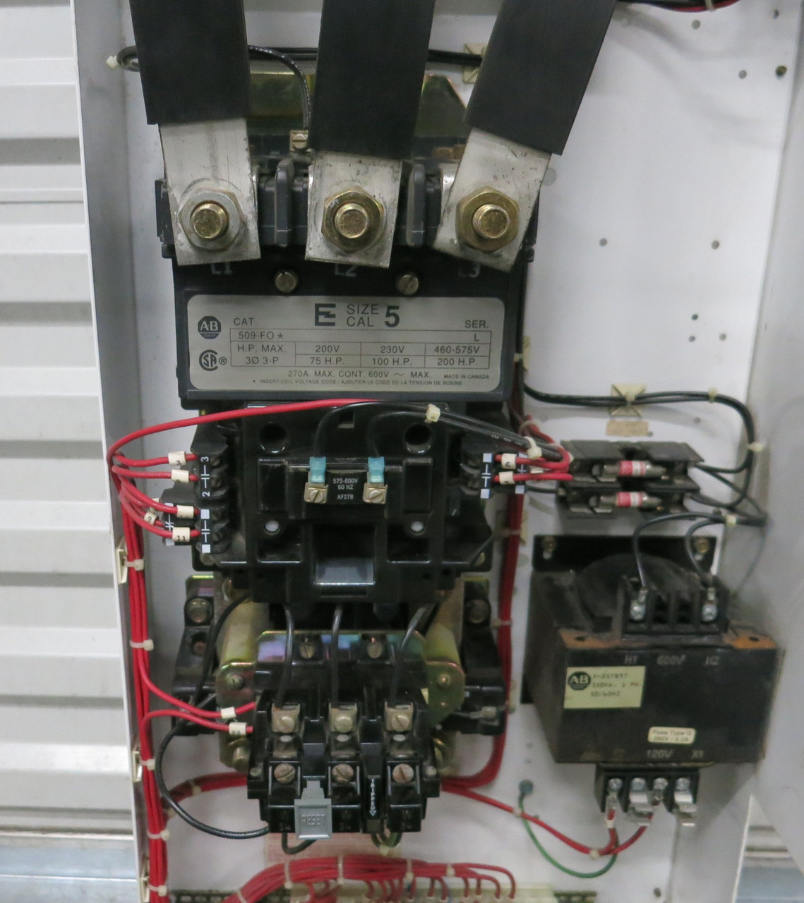 Allen Bradley 2100 Centerline Size 5 Starter 400 Amp Fusible MCC Bucket 400A 52" (BJ1100-4)