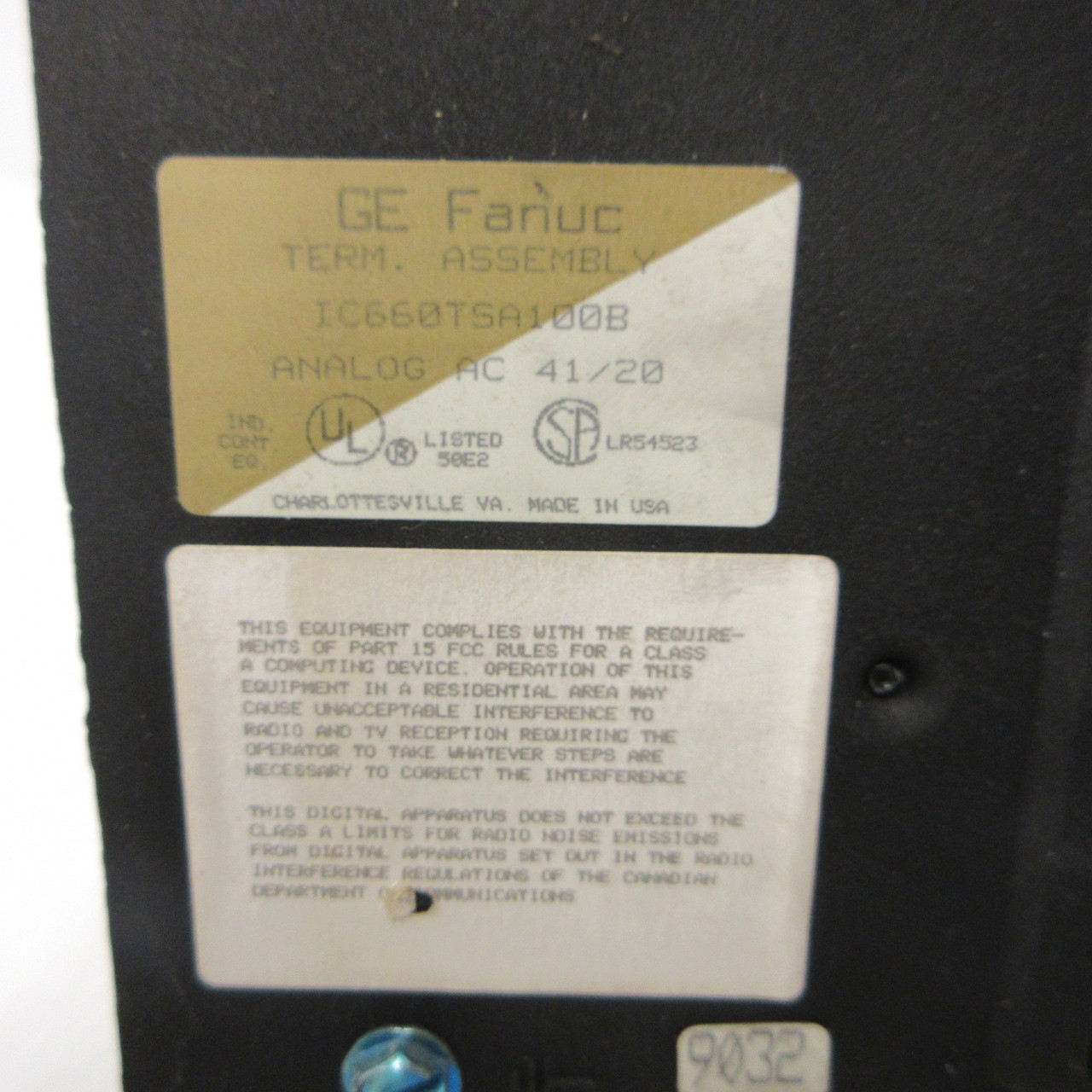 General Electric GE Fanuc IC660EBA100C Genius Analog In/Out Module 41/20 IC660 (AH1283-16)