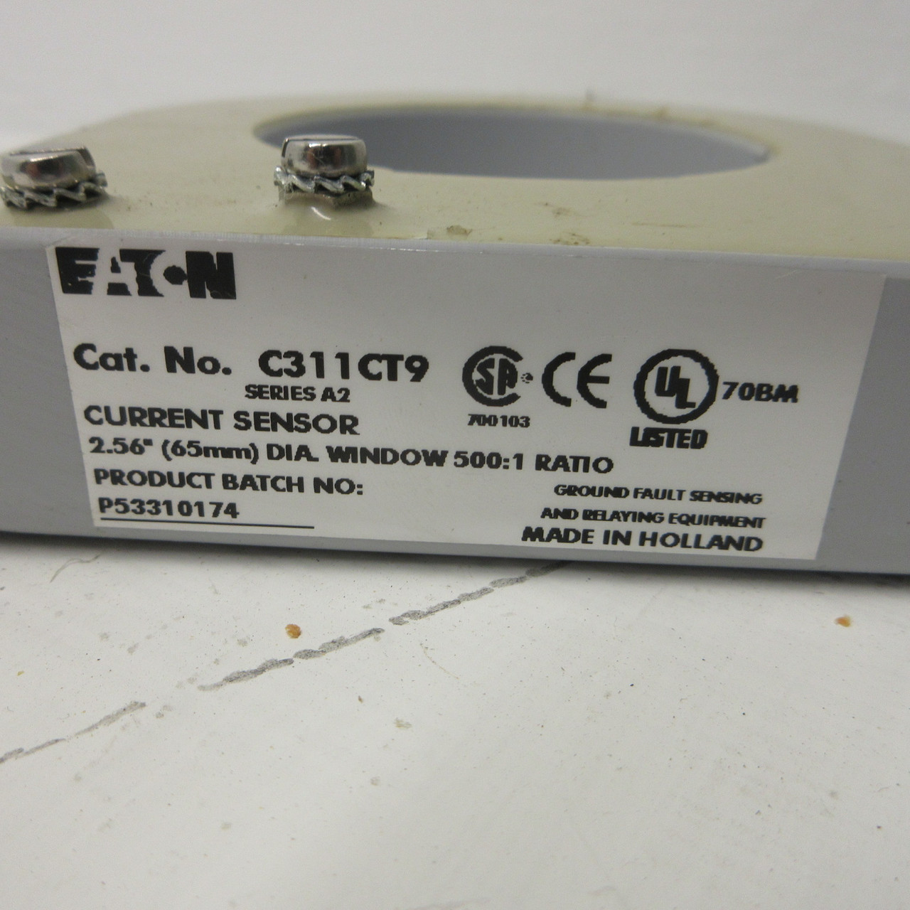 Eaton C311CT9 Current Sensor Series A2 Window Dia. : 2.56" (65mm) Ratio: 500:1 (AH1289-1)