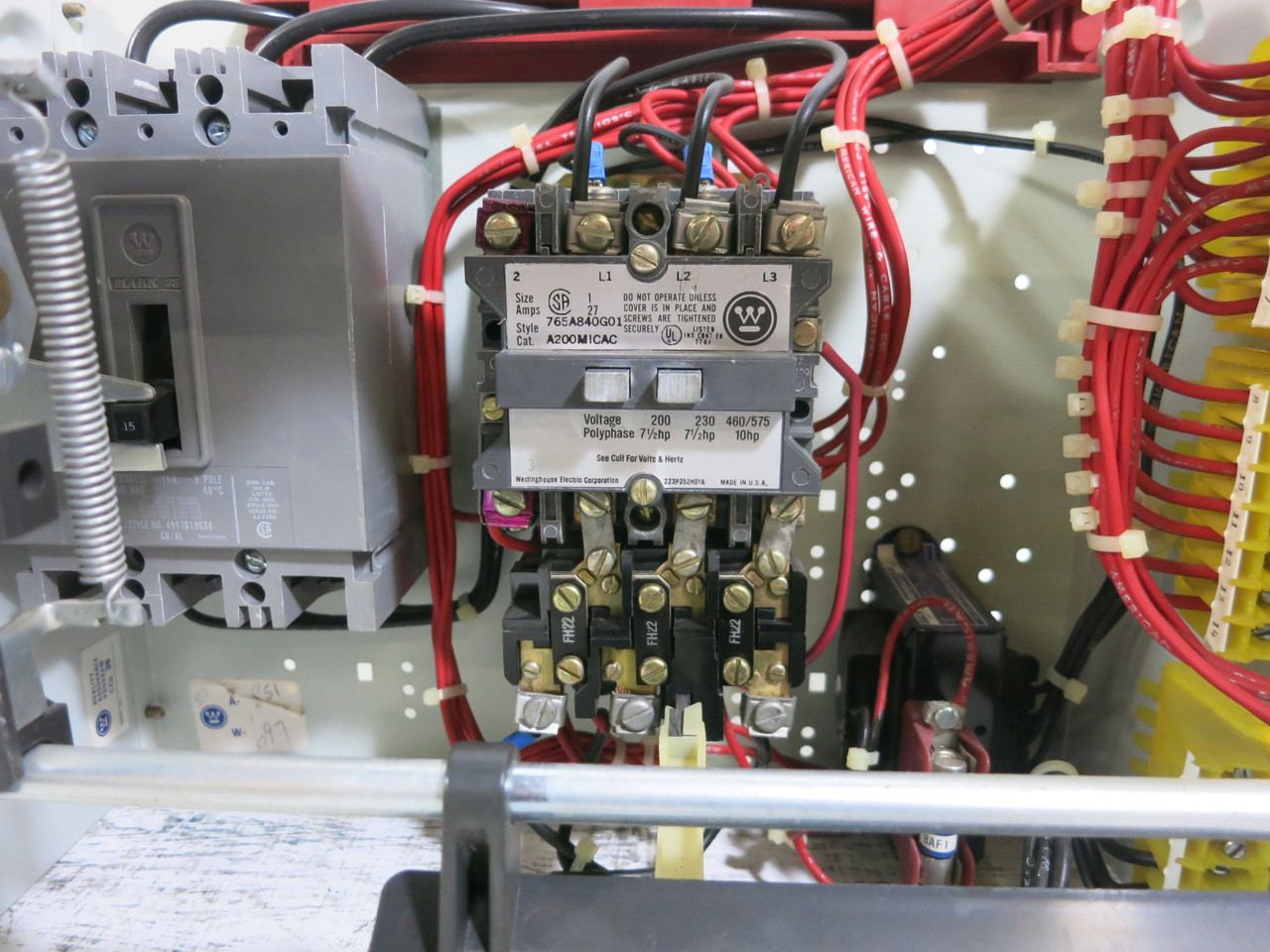 Westinghouse 5 Star 2100 15A Breaker Size 1 Starter 12" MCC Bucket 15 Amp (BJ1125-4)