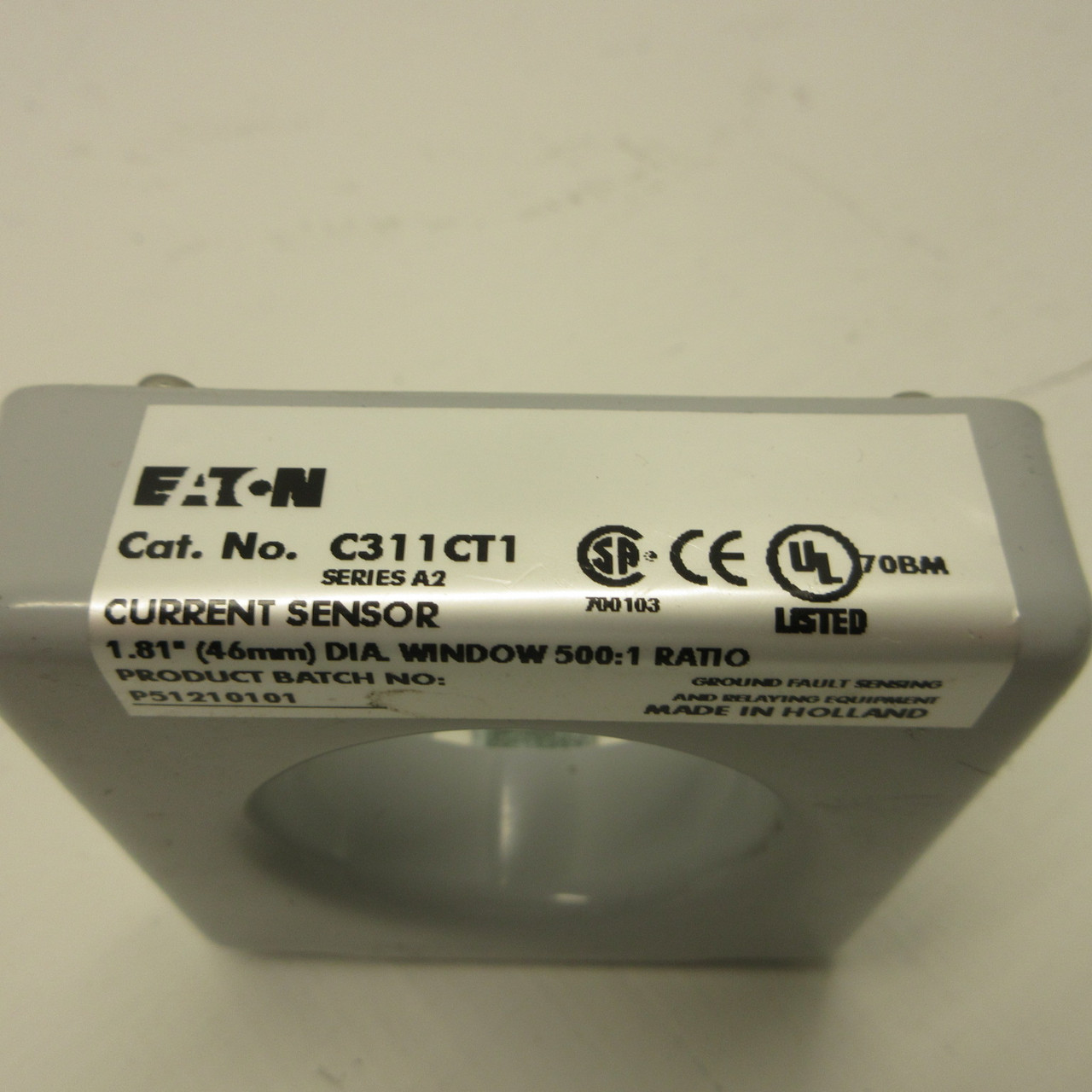 Eaton C311CT1 Current Sensor Series A2 Window Dia. : 1.81" (46mm) Ratio: 500:1 (AH1292-2)