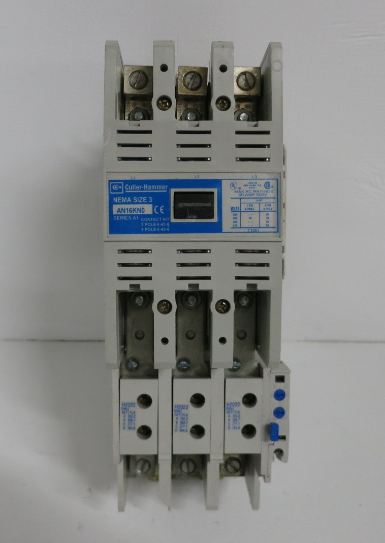Eaton AN16KN0 Size 3 AC Motor Starter 90A 600V 208V Coil 50 HP @ 460V AN16KNO (DW8240-1)