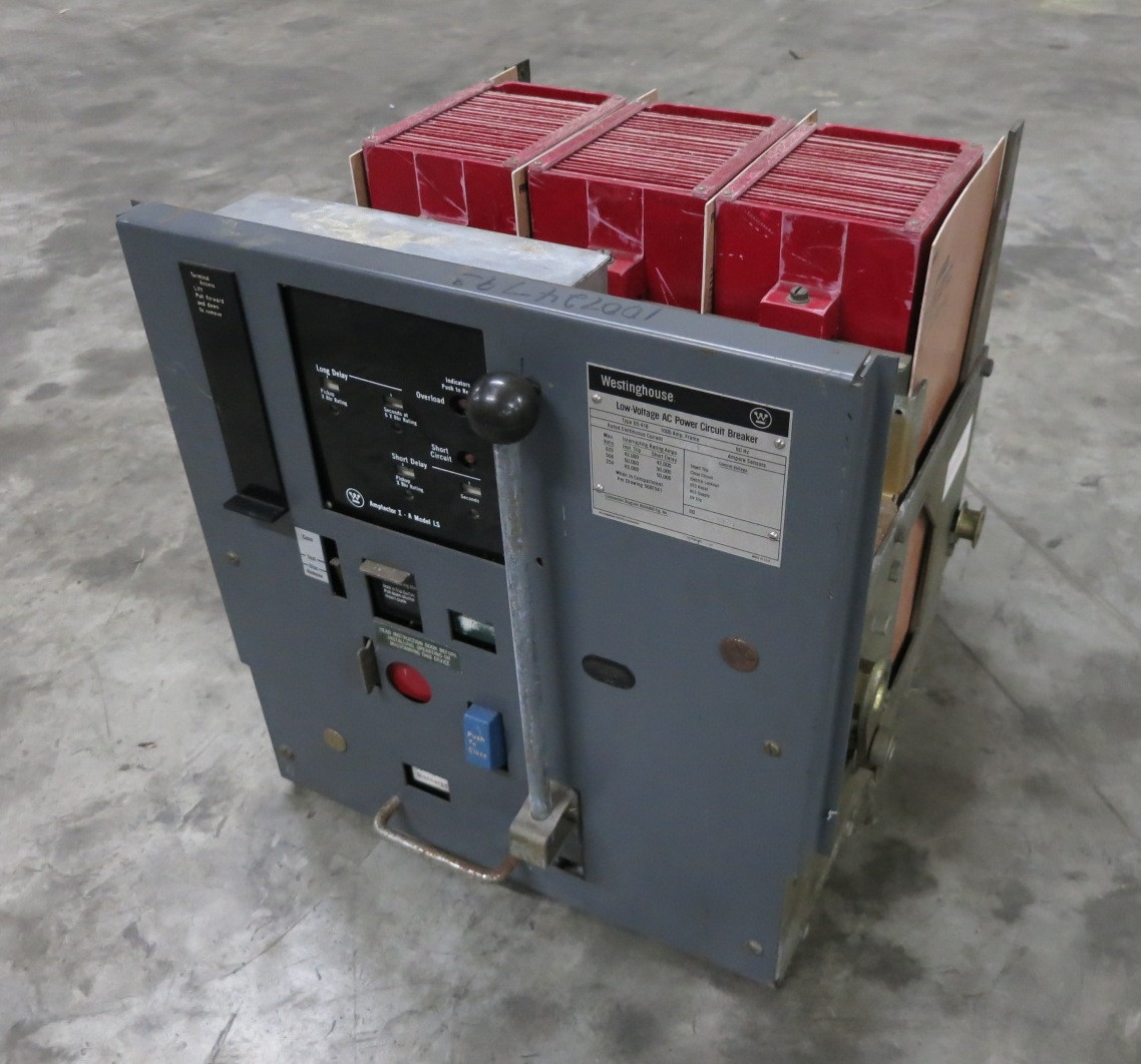 Westinghouse DS-416 1600A AC Power Circuit Breaker Amptector I-A LS 1600 Amp (DW8242-1)