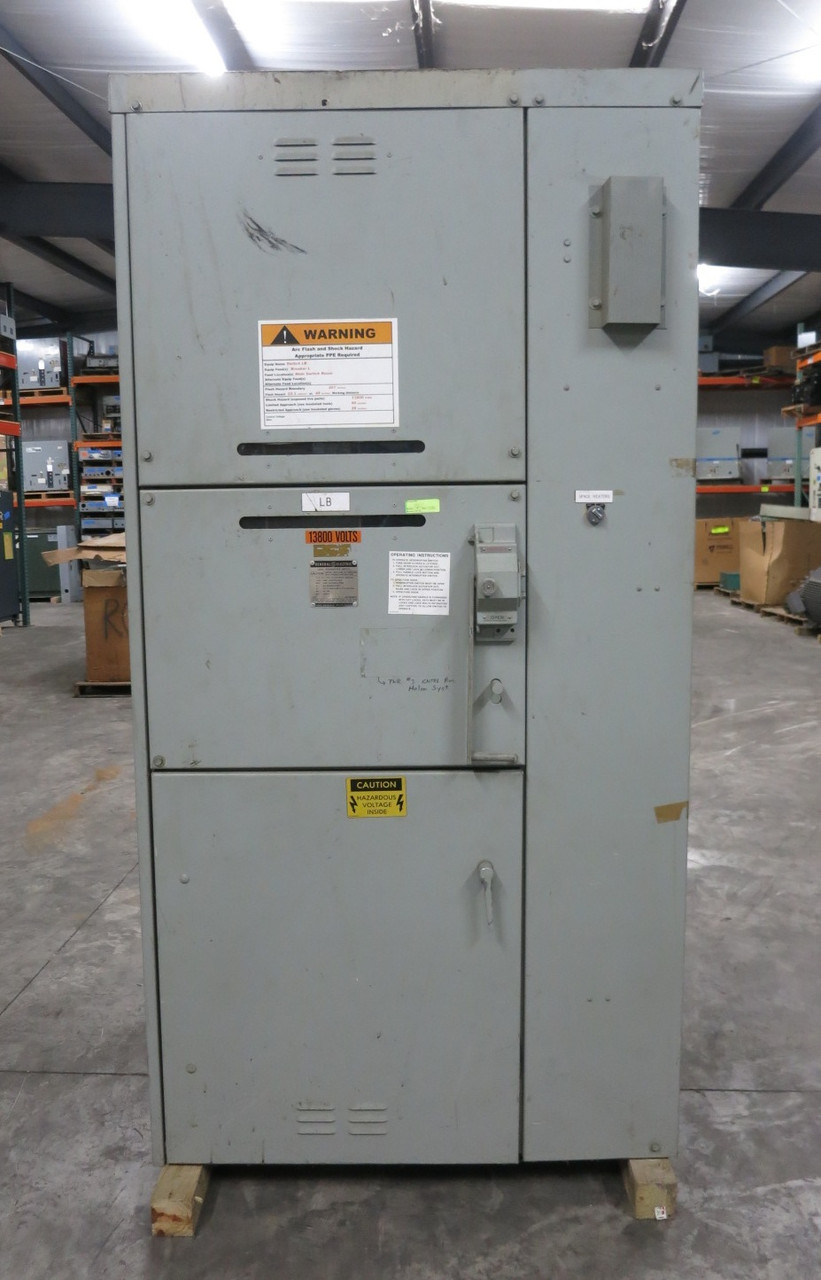 GE 15 kV 1200A Fusible Load Break Interrupter Switch 1200 Amp Cont 600A PIF (DW8245-1)