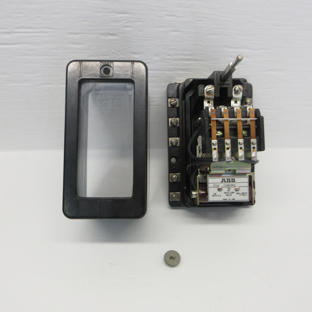 ABB 774B470A12 Auxiliary Relay Type AR 125 VDC ASEA Brown Boveri 774B47OA12 (AH1302-1)
