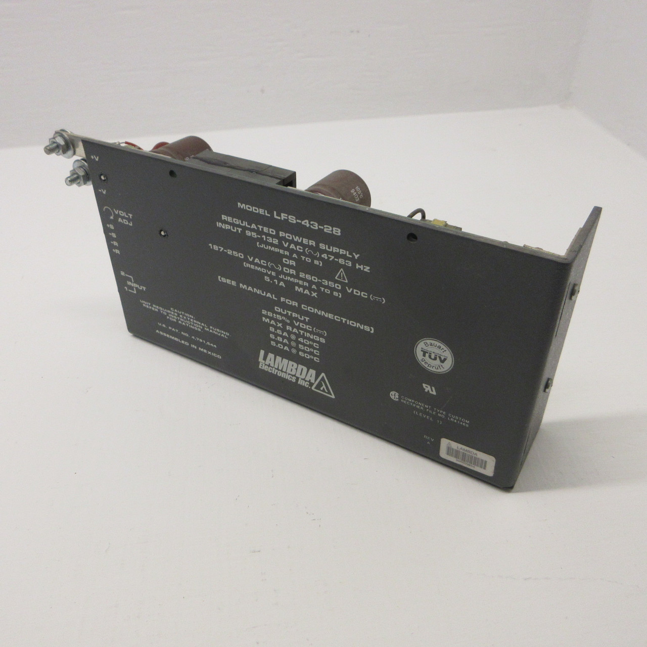 LAMBDA LFS-43-28 Regulated Power Supply 95-132VAC Input 28V Output 5.1A MAX (AH1306-5)