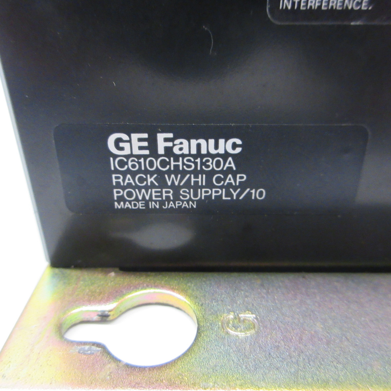 GE Fanuc IC610CHS130A PLC Rack Series One 10 Slot w/ Hi Cap Power Supply (AH1308-1)
